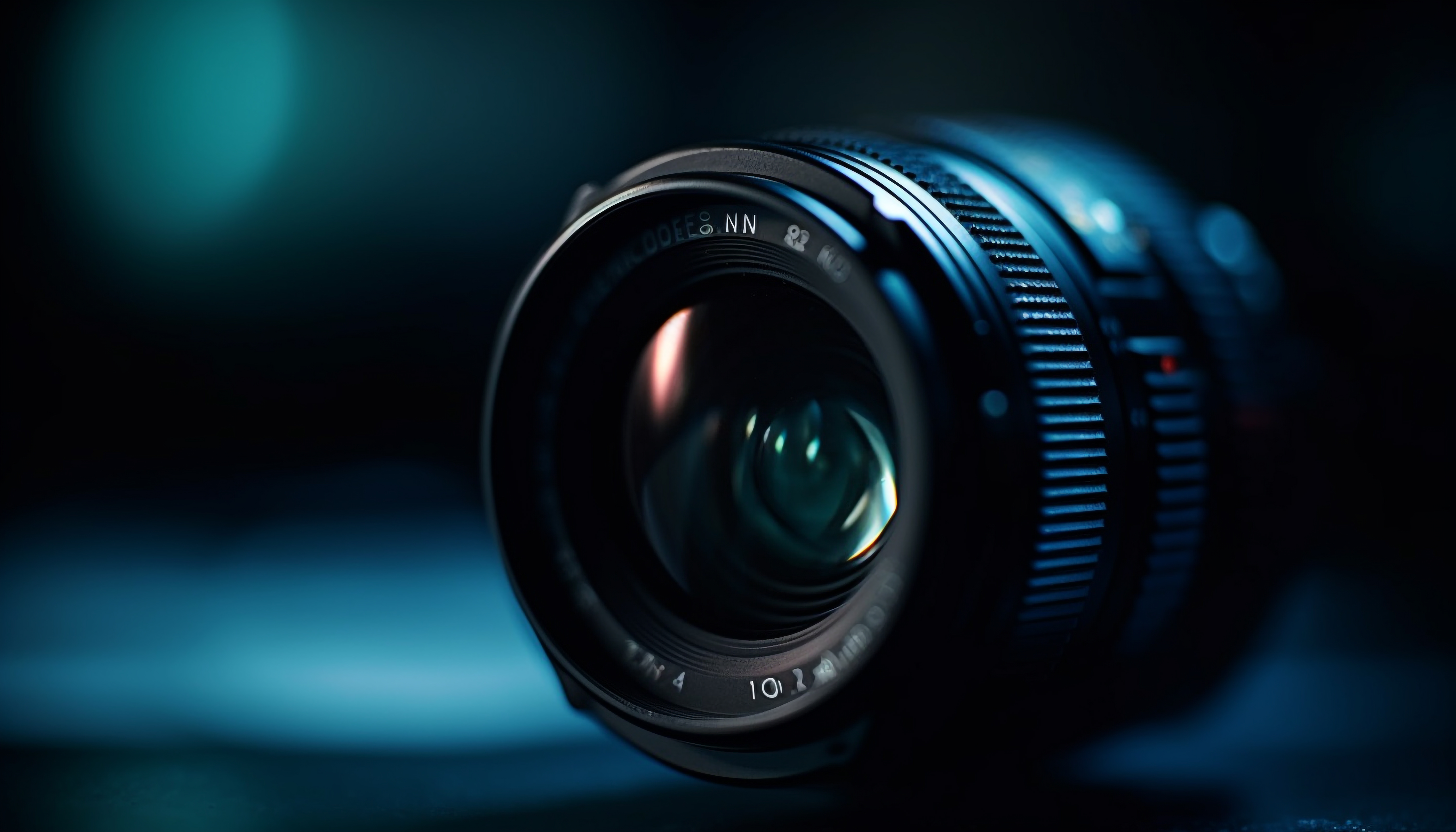 Canon lens captures glass in selective focus generated by artificial intelligence